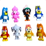 BLUEY I BINGO - ZESTAW 8 FIGUREK BLUEY I BINGO FIGURKI Z BAJEK